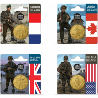 Ranska 1/4 euro UNC 2024 - D-DAY:n 80. vuosipäivä – Junon ranta