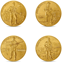 Ranska 1/4 euro UNC 2024 - D-DAY:n 80. vuosipäivä – Junon ranta