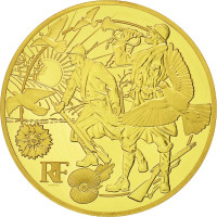 Ranska 50 euron Kultainen kolikko Proof 2018 - Suuri sota - rauha