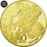 Ranska 50 euron Kultainen kolikko Proof 2019 - Kylväjä - Itäfrangi