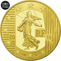 Ranska 50 euron Kultainen kolikko Proof 2019 - Kylväjä - Itäfrangi