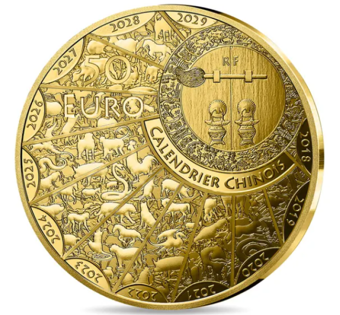 Ranska 50 euron Kultainen kolikko Proof 2023 - Kanin vuosi