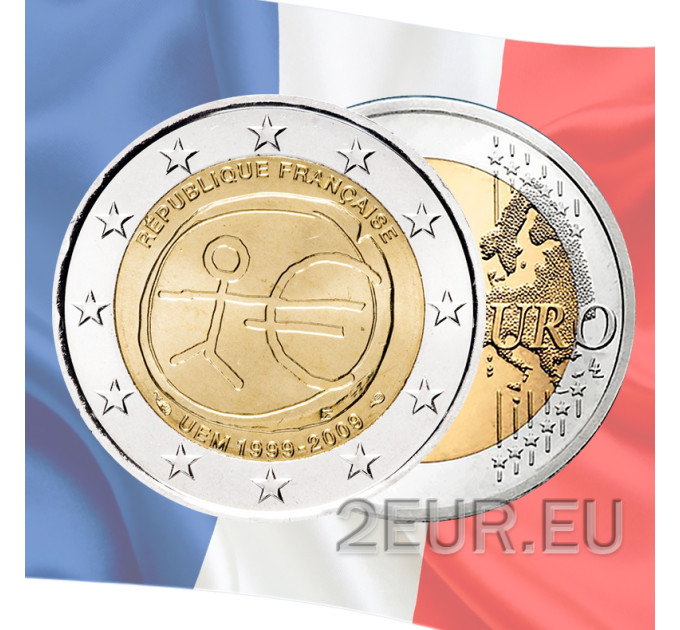 Ranska 2 euroa UNC 2009 - 10 vuotta Euro - EMU