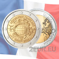 Ranska 2 euroa UNC 2012 - 10 vuotta Euro Cash