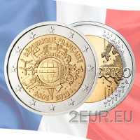 Ranska 2 euroa UNC 2012 - 10 vuotta Euro Cash