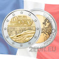 Ranska 2 euroa UNC 2014 - 70 vuotta Normandian maihinnoususta 6. kesäkuuta 1944 - D-Day