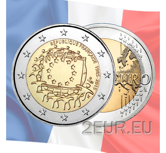 Ranska 2 euroa UNC 2015 - EU:n lipun 30. vuosipäivä