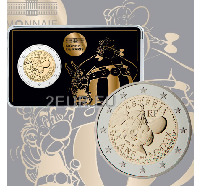 Ranska 2 euroa BU 2019 - 60 vuotta Asterixia - Asterix ja Obelix
