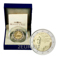  Ranska 2 euroa Proof 2010 - 70 vuotta 18. kesäkuuta 1940 tehdystä vetoomuksesta - Charles de Gaulle