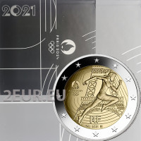 Ranska 2 euroa Proof 2021 - Pariisin kesäolympialaiset 2024 - Olympialipun luovutus