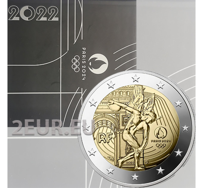 Ranska 2 euroa Proof 2022 - Pariisin 2024 olympialaiset - The Genius