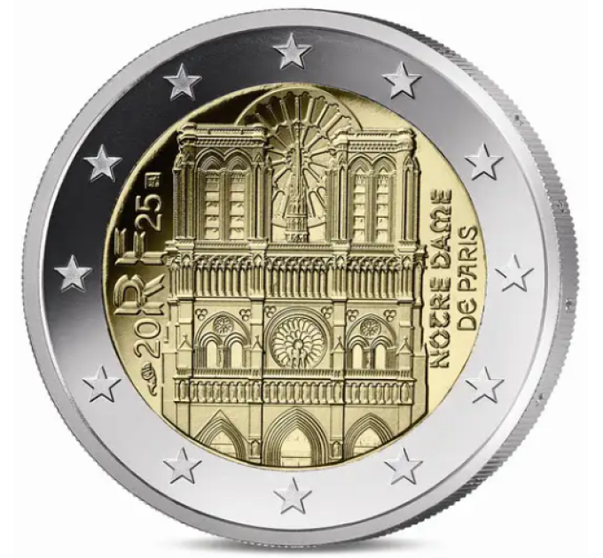 Ranska 2 euroa Proof 2025 - Notre Dame