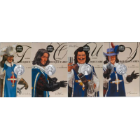 Ranska 10 euroa hopeakolikko 2024 - Kolme muskettisoturia - Athos, Aramis, Porthos ja D'Artagnan