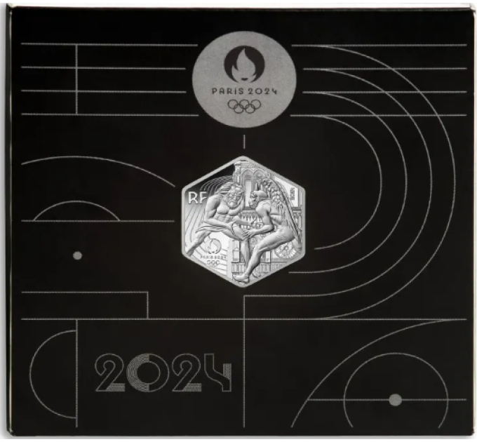 Ranska 10 euroa hopeakolikko 2024 - 2024 olympialaiset Pariisissa - Kuusikulmainen Hercules