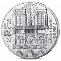 Ranska 10 euroa hopeakolikko 2025 - Notre-Dame de Paris
