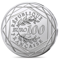 Ranska 100 euron hopeakolikko Proof 2025 - Avaruusseikkailu Thomas Pesquet'n kanssa  - Maa