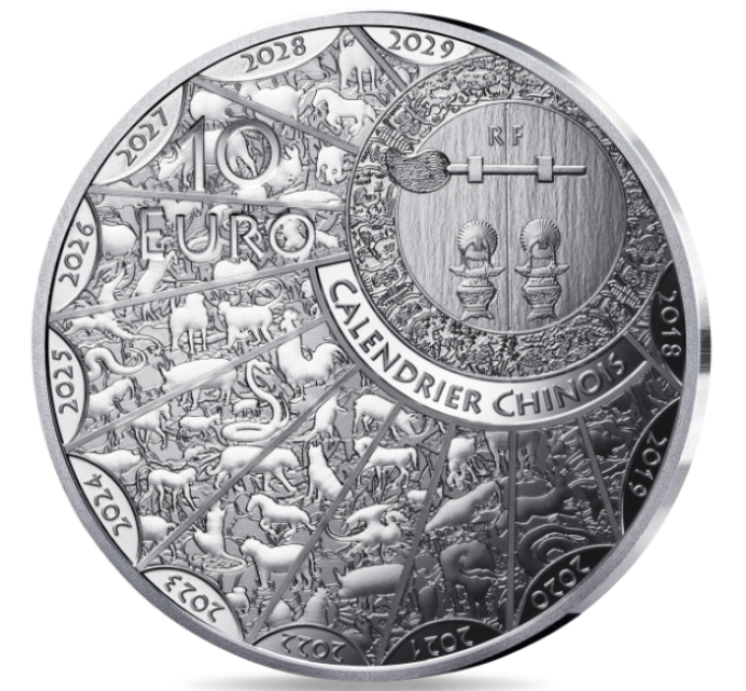 Ranska 10 euron hopeakolikko Proof 2026 - Hevosen vuosi