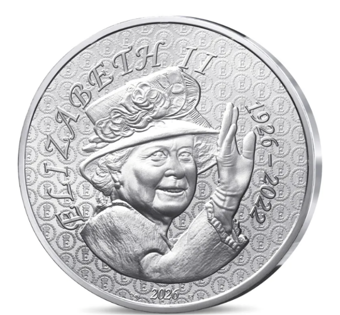Ranska 10 euroa hopeakolikko 2026 - Elizabeth II