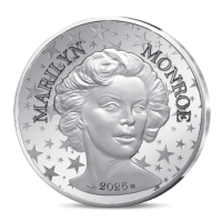 Ranska 10 euroa hopeakolikko 2026 - Marilyn Monroe
