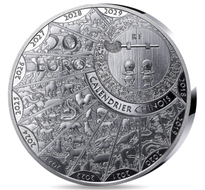 Ranska 20 euron hopeakolikko Proof 2026 - Hevosen vuosi