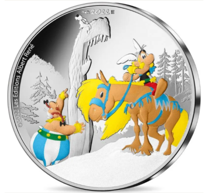 Ranska 10 euron hopeakolikko Proof 2022 - Asterix ja Griffin