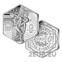 Ranska 10 euroa hopeakolikko 2022 - Nero - Kesäolympialaiset Tokio 2020 - Pariisi 2024 - 2021