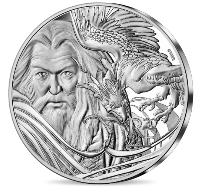 Ranska 10 euron hopeakolikko Proof 2022 - Harry Potter - Albus Dumbledore