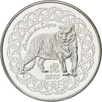 Ranska 5 euroa hopeakolikko BU 2010 - La Fontainen tarut - Tiikerin vuosi
