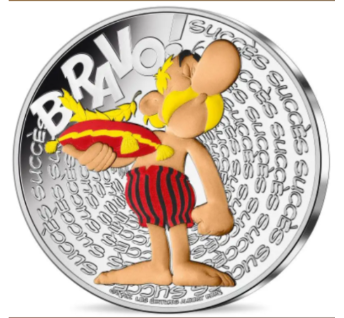 Ranska 50 euroa hopeakolikko 2022 - Asterix - Bravo - Menestys