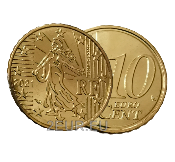 Ranska 10 senttiä UNC 2021