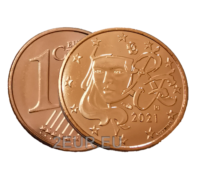 Ranska 1 sentti UNC 2021