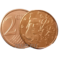Ranska 2 senttiä UNC 2021