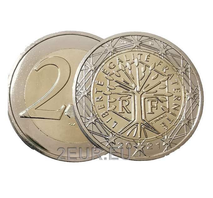 Ranska 2 euroa UNC 2021
