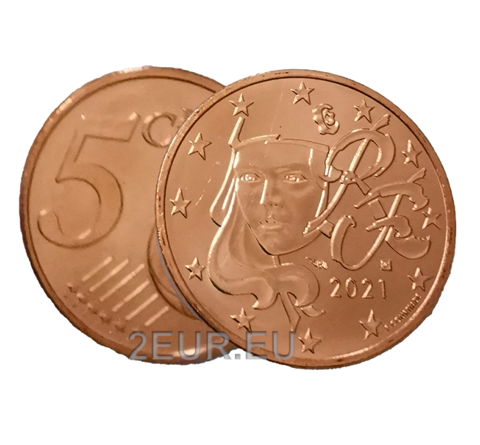 Ranska 5 senttiä UNC 2021
