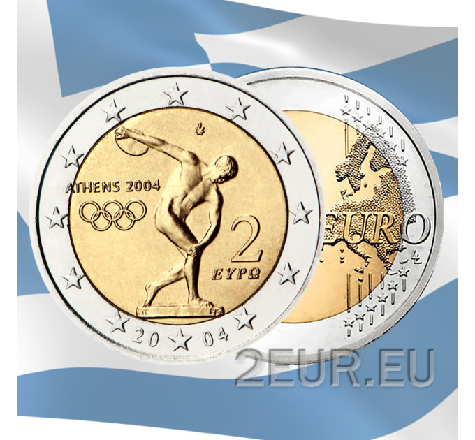Kreikka 2 euroa UNC 2004 - XXVIII. Ateenan kesäolympialaiset