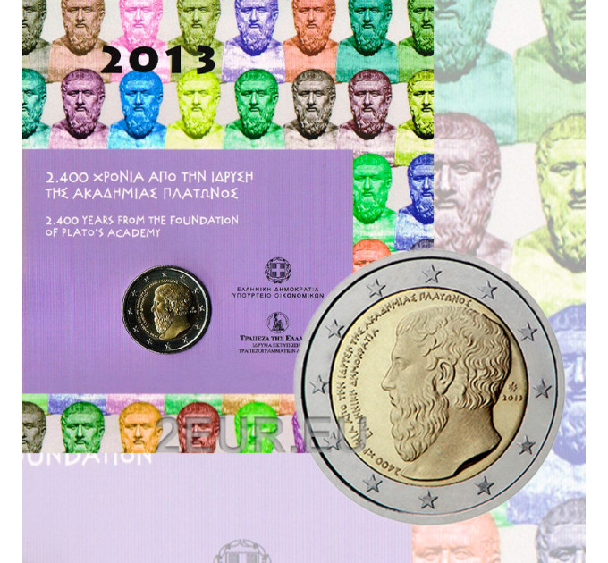 Kreikka 2 euroa BU 2013 - 2400 vuotta Platonin akatemian perustamisesta 