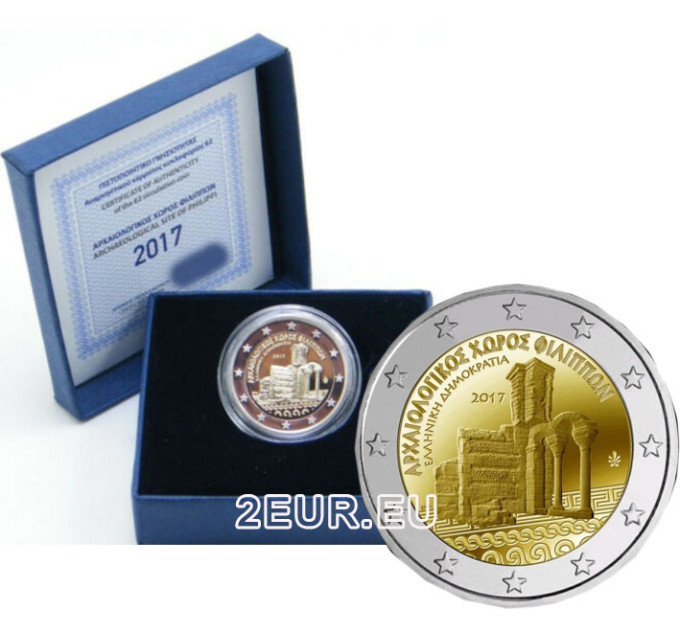 Kreikka 2 euroa proof 2017 - Filippin arkeologinen alue  