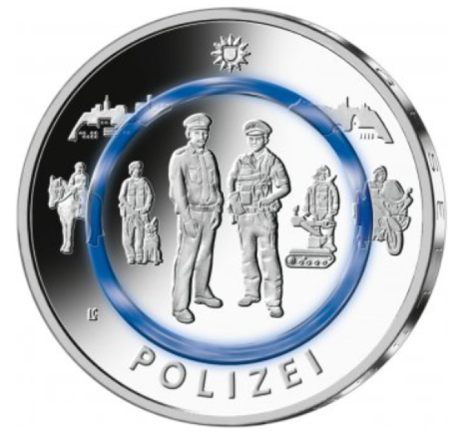 Saksa 10 euroa UNC 2024 - Yhteiskunnan palveluksessa - Poliisi