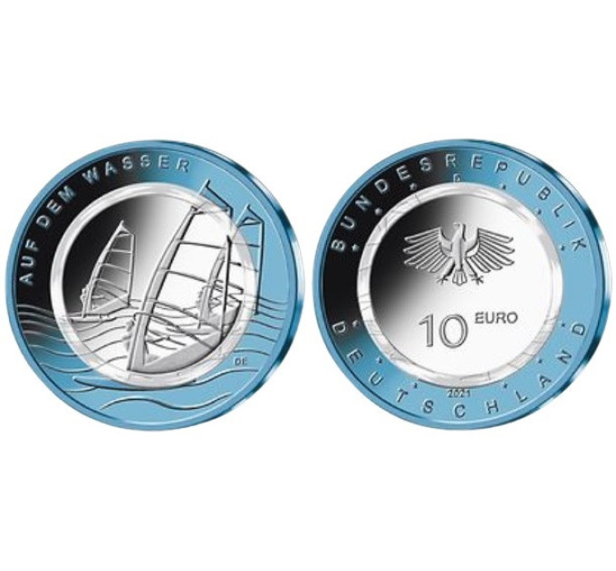 Saksa 10 euroa UNC 2021 - Veden päällä