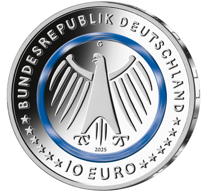Saksa 10 euroa UNC 2025 - Yhteiskunnan palveluksessa - Teknisen avun virasto