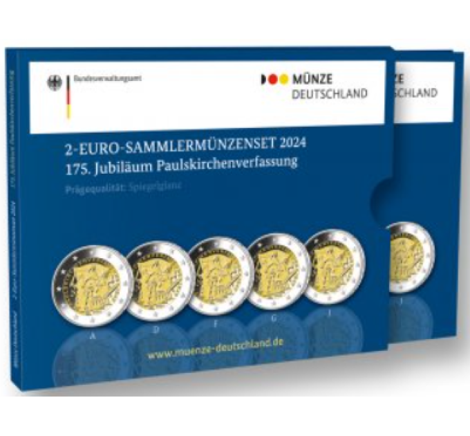 Saksa 2 euron proof 2024 - 175 vuotta Paulskirchen perustuslaista
