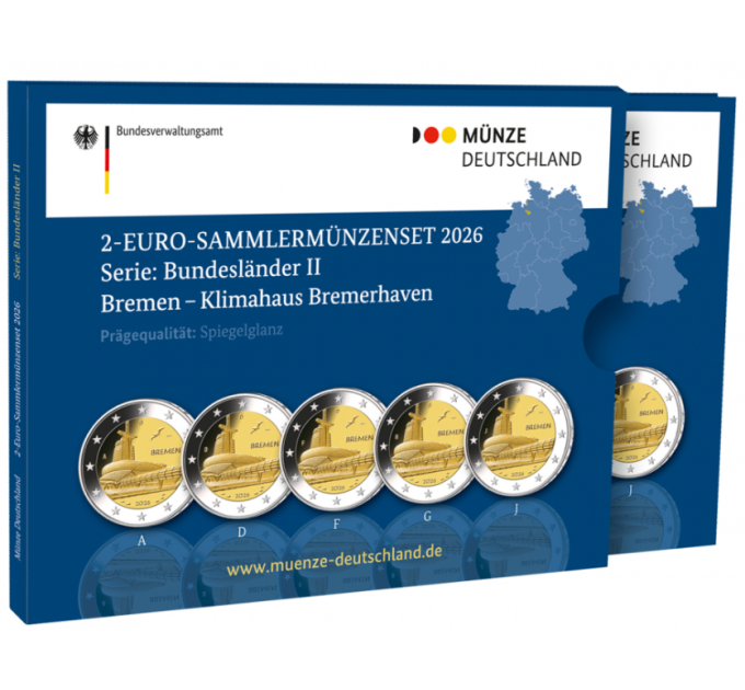 Saksa 2 euron proof 2026 - Bremen