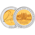 Saksa 2 euroa UNC 2007 - Schwerinin linna - J - Hampuri