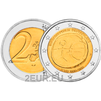 Saksa 2 euroa UNC 2009 - 10 vuotta Euro - J - Hampuri