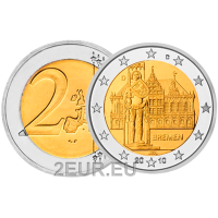 Saksa 2 euroa UNC 2010 - Kaupungintalo ja Roland - D - München