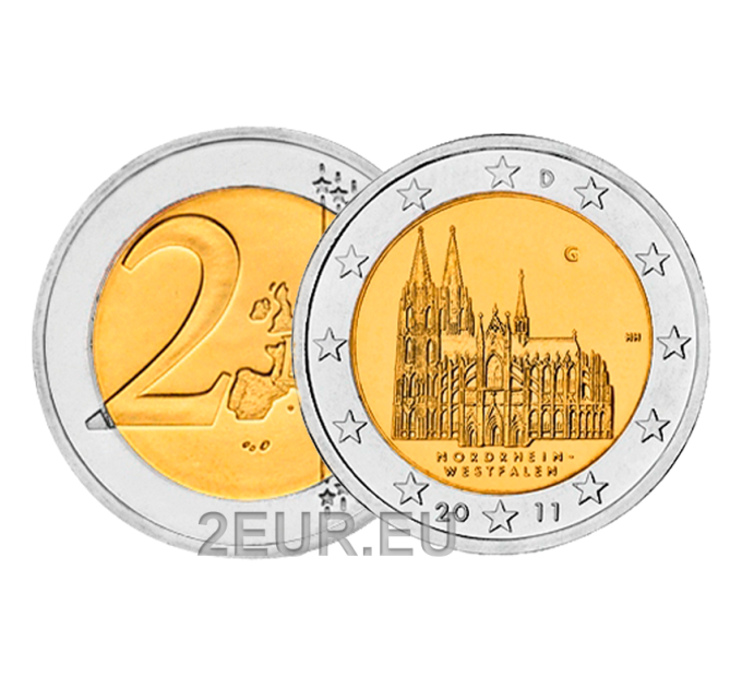 Saksa 2 euroa UNC 2011 - Nordrhein-Westfalen - G - Karlsruhe