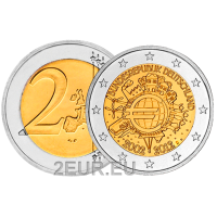 Saksa 2 euroa UNC 2012 - 10 vuotta Euro Cash - D - München