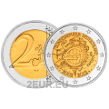 Saksa 2 euroa UNC 2012 - 10 vuotta Euro Cash - G - Karlsruhe
