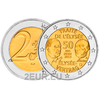 Saksa 2 euroa UNC 2013 - Elyséen sopimus 50 vuotta - A - Berliini