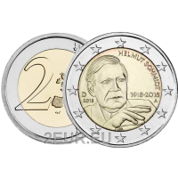 Saksa 2 euroa UNC 2018 - Helmut Schmidtin 100-vuotissyntymäpäivä - J - Hampuri